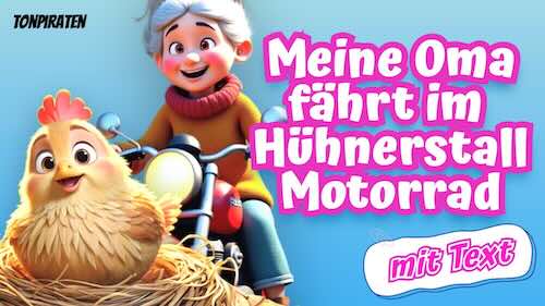Meine Oma fährt im Hühnerstall Motorrad