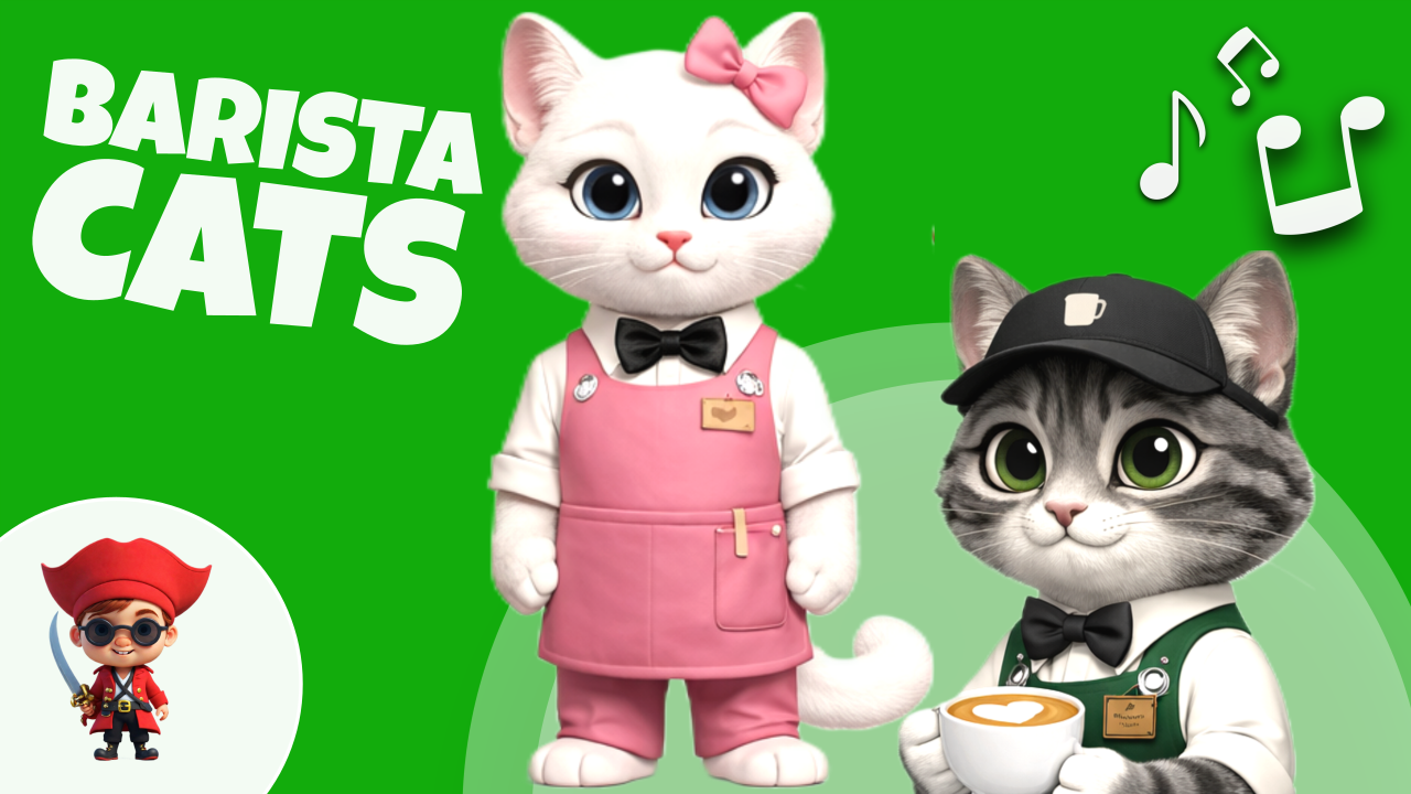 Vorschaubild zum Kinderlied Barista Cats – Lustiges Katzenlied für Kinder