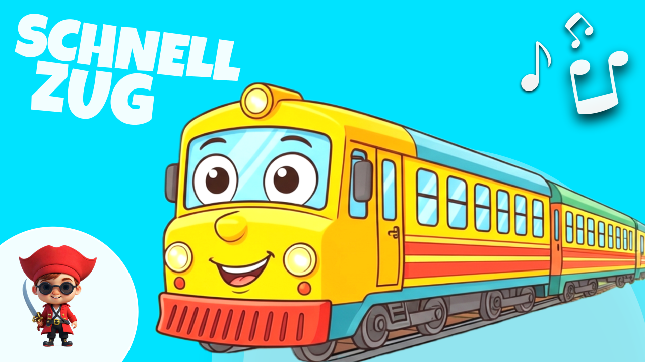 Vorschaubild zum Kinderlied Der Schnellzug fährt los – Zug Lied für Kinder