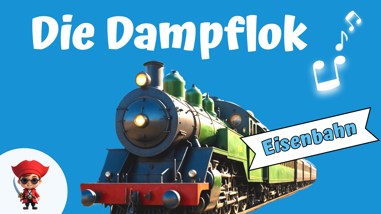 Vorschaubild zum Kinderlied Die Dampflok – Das neue Eisenbahnlied