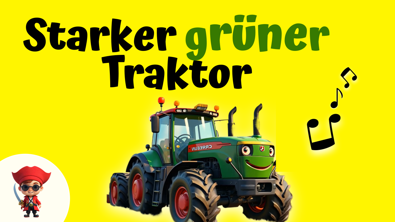 Vorschaubild zum Kinderlied Starker grüner Traktor – Traktorlied